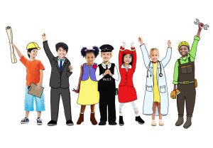 Happy Children and Dream Job Concepts